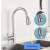 Blackswan M72 kitchen faucet, brushed nickel finish, pull-down sprayer, two spray modes, pause button