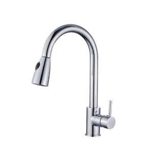 Blackswan M76 Küchenspüle-Armatur mit ausziehbarer Brause, Chrom - Wasserhahn