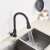 Blackswan M79 Matte Black Kitchen Faucet with 3 Spray Modes in Use