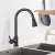 Blackswan M82 kitchen faucet with touch sensor, matte black, installed on a sink