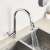 Blackswan M83 kitchen faucet with sensor, chrome, 38 cm, in use