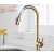 Blackswan M88 Brushed Golden Kitchen Faucet with Sensor, 2 Modes and Pause Button, showing touch sensor