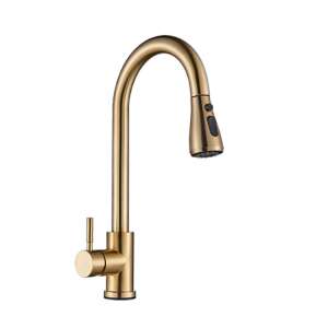 Blackswan M88 Küchenarmatur in gebürstetem Gold, mit Sensor, 2 Modi und Pausentaste - Nonbrand Wasserhahn