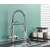 Blackswan M99 kitchen faucet with purified water outlet and 2 modes, nickel model, 43 cm, installed in a kitchen sink
