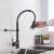 Blackswan M100 kitchen faucet in use, matte black, 44 cm