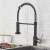 Blackswan M101 kitchen faucet in use, black and nickel finish, 44 cm
