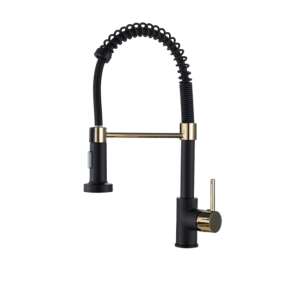 Blackswan M102 konyhai csaptelep, fekete és arany, 44 cm - Nonbrand Csaptelep