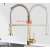 Blackswan M104 Gold Kitchen Sink Faucet with Pull-Down Sprayer, 360 degree rotation