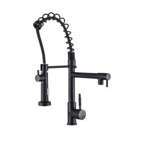 Кухненска смесителна батерия Blackswan M111, матово черно, 2 режима, 49 cm - Nonbrand Смесител