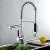 Blackswan M115 kitchen faucet installed in a kitchen sink, chrome, 2 modes, 48 cm