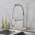 Blackswan M120 kitchen faucet installed in a kitchen sink, nickel, 2 modes, 47 cm