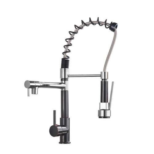 Blackswan M127 kitchen faucet with pull-out spray, chrome/antique black, 48 cm