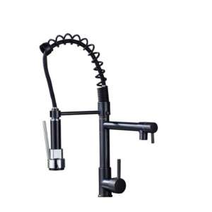 Blackswan M131 kitchen faucet with LED and 2 modes, antique black/chrome, 47 cm - Faucet