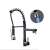 Blackswan M131 kitchen faucet with LED and 2 modes, antique black/chrome, 47 cm, close-up of the LED light