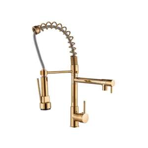 Blackswan M135 Küchenarmatur mit ausziehbarer Brause und LED-Licht, goldfarben - Nonbrand Wasserhahn