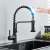 Blackswan M143 kitchen faucet with sensor, black, in use