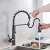 Blackswan M143 kitchen faucet with sensor, black, in use