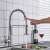 Blackswan M145 kitchen faucet with sensor, brushed nickel, pull-down sprayer, in use