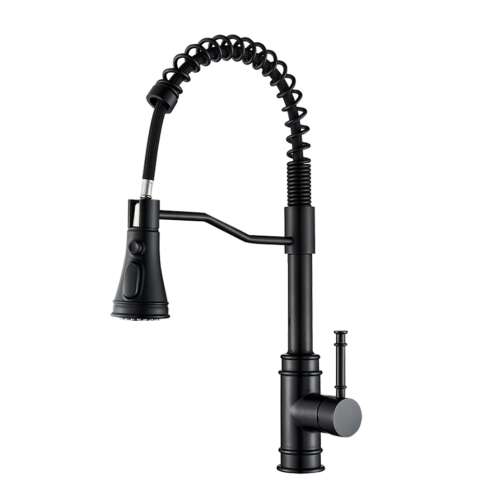 Robinet de bucătărie Blackswan M146, negru, rotație de 360 de grade