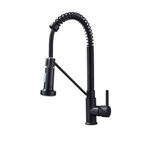 Blackswan M150 konyhai csaptelep, fekete, 39 cm, kihúzható, egykaros, 2 fúvóka móddal