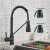 Blackswan M152 kitchen faucet, black, pull-down, single handle, 2 spray modes, spray and stream modes