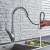Blackswan M165 kitchen faucet with pull-down sprayer in use, chrome