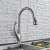 Blackswan M166 kitchen sink faucet, nickel model, 44.5 cm, installed in a kitchen