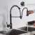 Blackswan M156 kitchen faucet, matte black, pull-out spray, sensor, 2 modes, in use