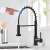 Blackswan M156 kitchen faucet, matte black, pull-out spray, sensor, 2 modes, in use