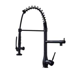 Blackswan M160 konyhai csaptelep, fekete, 2 kivezetéssel, 57 cm - Nonbrand Csaptelep