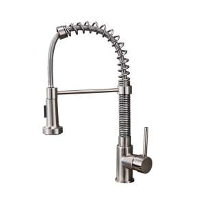 Blackswan M163 Küchenarmatur, Nickel-Finish, 360 Grad Drehung, Ausziehbarer Brausekopf - Nonbrand Wasserhahn