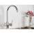 Blackswan M175 kitchen faucet with filtered water outlet, chrome model, 34 cm, in use