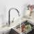 Blackswan M175 kitchen faucet with filtered water outlet, chrome model, 34 cm, in use
