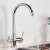 Blackswan M175 kitchen faucet with filtered water outlet, chrome model, 34 cm, in use
