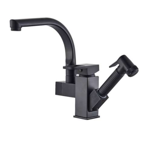Blackswan M177 kitchen faucet, matte black, with pull-out spray