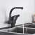 Blackswan M177 kitchen faucet, matte black, with pull-out spray, installed in a kitchen sink