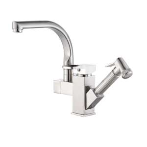 Blackswan M179 Küchenarmatur mit ausziehbarer Brause, Nickel-Finish - Wasserhahn