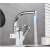 Blackswan M182 kitchen faucet with LED and pull-out spray, chrome, water flowing