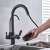 Blackswan M185 kitchen faucet with pull-down sprayer, spray mode, matte black finish