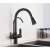 Blackswan M185 kitchen faucet with pull-down sprayer, matte black finish, installed on a countertop