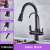 Blackswan M185 kitchen faucet with pull-down sprayer, 3 water modes, matte black finish