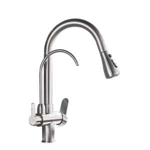 Blackswan M187 kitchen faucet with pull-out spray, brushed nickel, 3 water modes - Nonbrand Faucet
