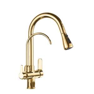 Blackswan M188 gold kitchen faucet with pull-out spray and filtered water outlet - Nonbrand Faucet