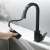 Blackswan M192 kitchen faucet in use, matte black, 40 cm