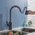Blackswan M195 kitchen faucet with pull-out spray head, matte black, 46 cm