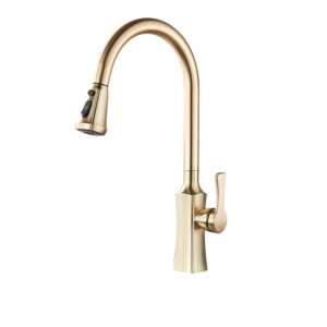 Blackswan M196 kitchen faucet, matte gold, pull-down sprayer, single handle, 46 cm - Nonbrand Faucet