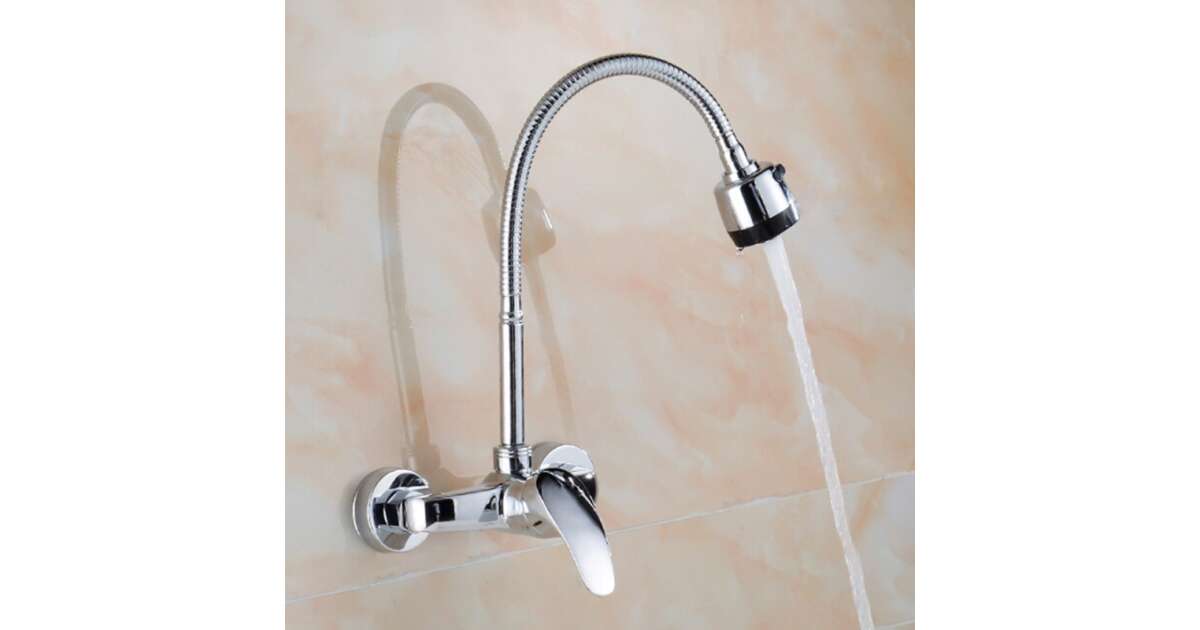 Kitchen sink tap, Blackswan, M200 type, two modes, shiny chrome model, size 44 cm 102640328
