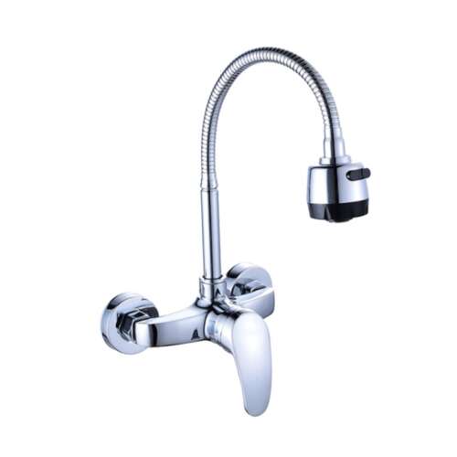 Kitchen sink tap, Blackswan, M200 type, two modes, shiny chrome model, size 44 cm