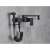Blackswan M201 kitchen faucet with two modes, black model, 24.5 cm, mounted on a wall