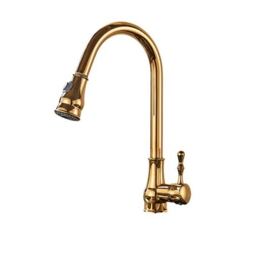 Blackswan M205 konyhai csaptelep, kihúzható zuhanyrózsával, 360 fokos forgatással